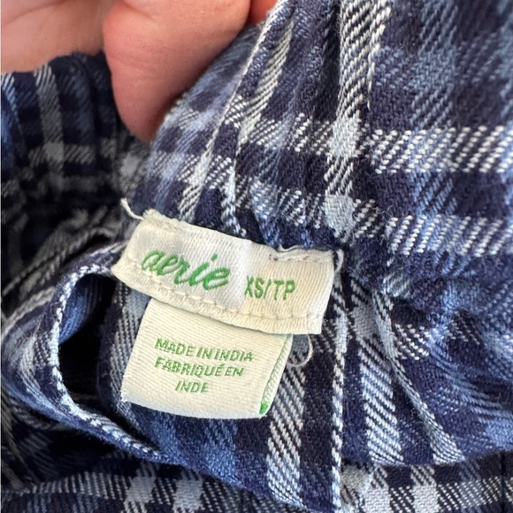 Aerie Boarding School Pleated Blue Plaid Mini Skirt - Picture 10 of 10